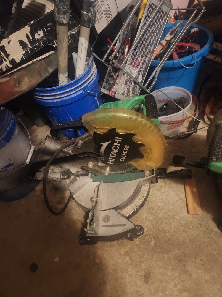2 Hitachi 10 Inch Miter Saws