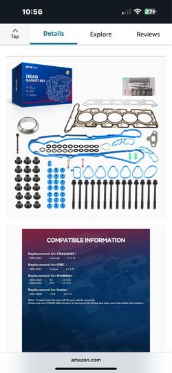 Kax engine cylinder head gasket kit