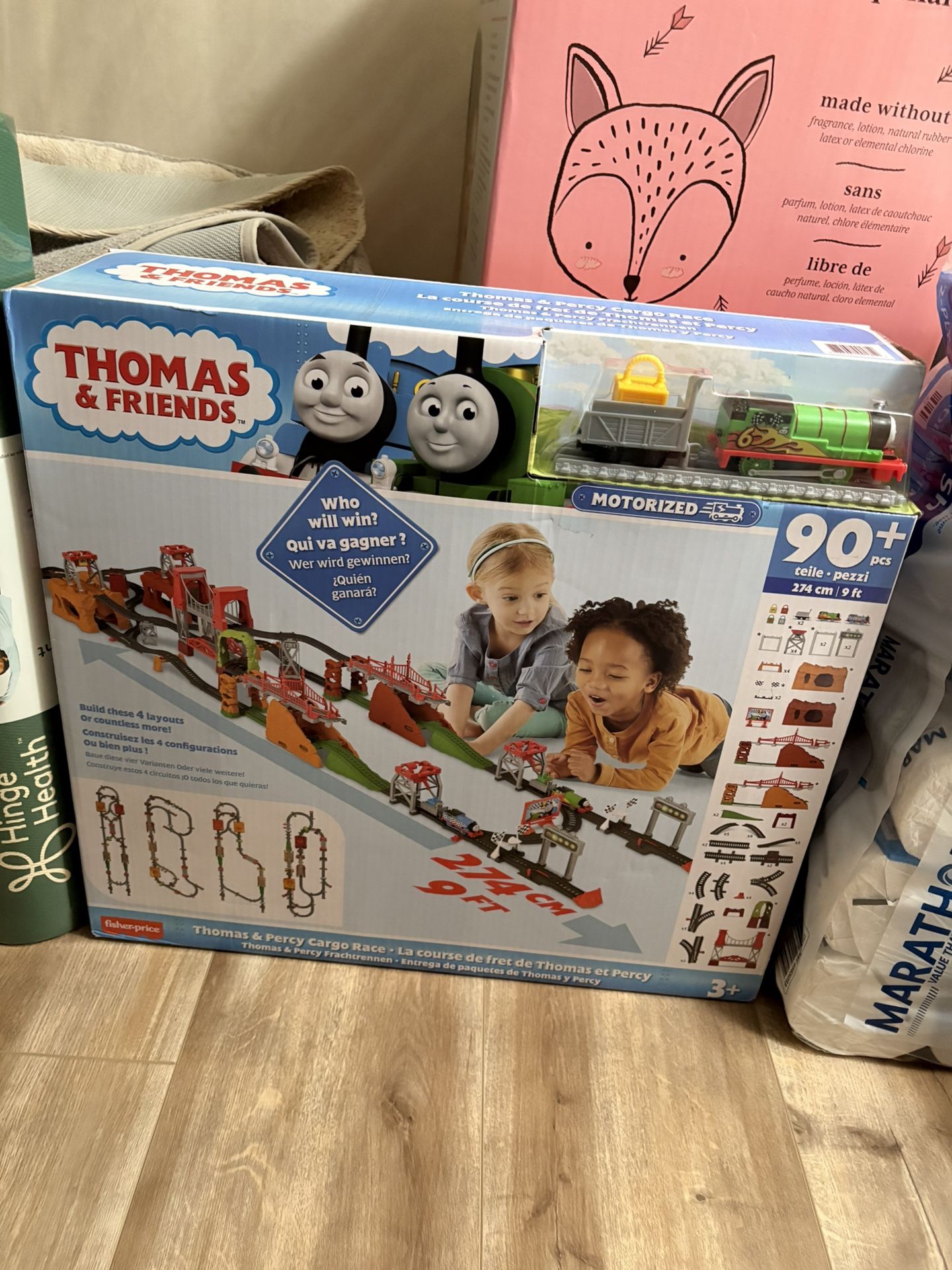 Thomas & Percy Cargo Race Train Set