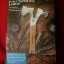 Brand New BROOKSTONE 14 in 1 Compact Tool & Hatchet