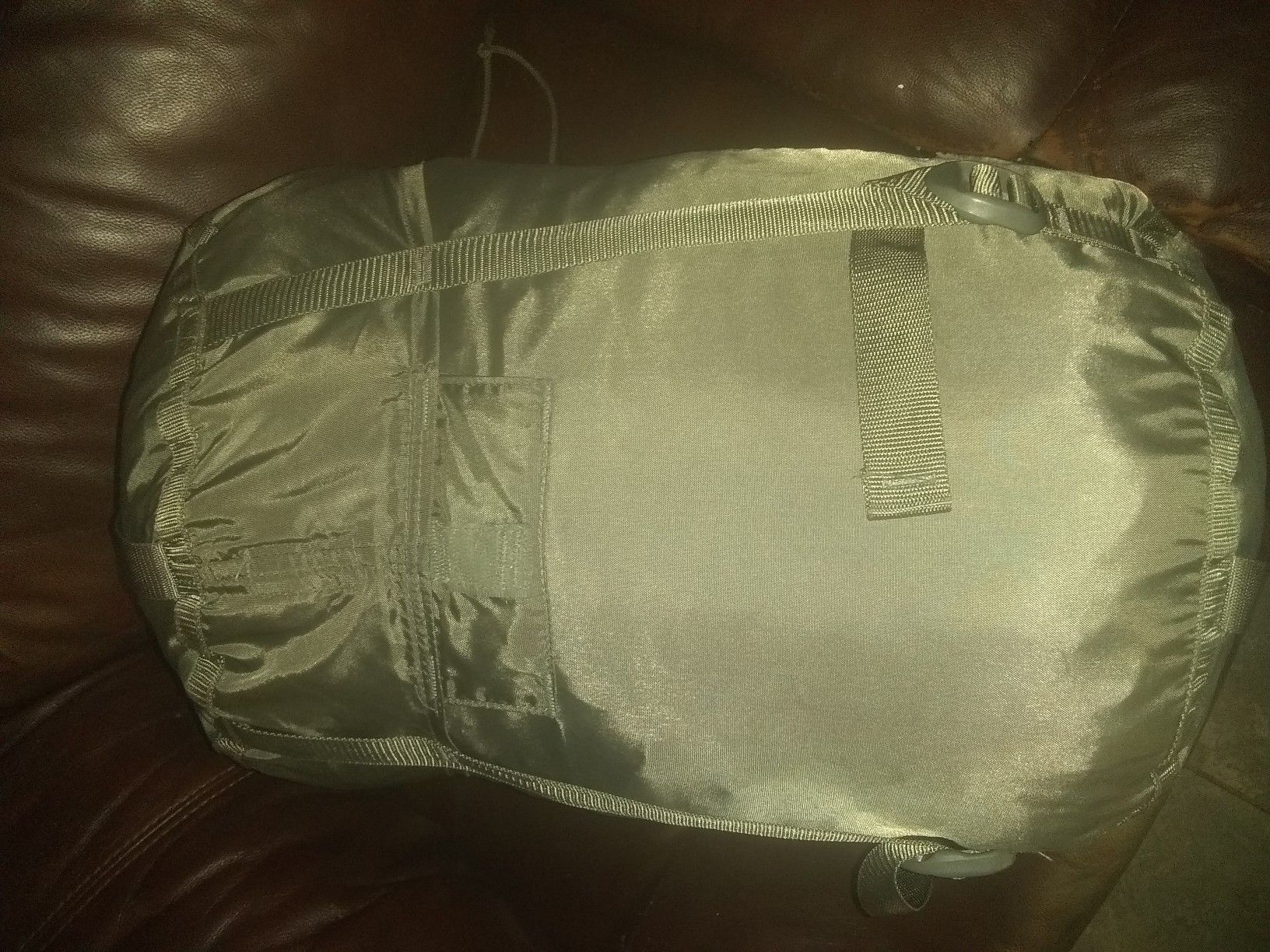 Army type sleeping bag