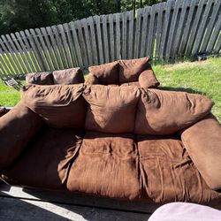 Brown Living Room Sofa Set