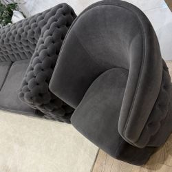 Velvet Sofa And Armchair Set