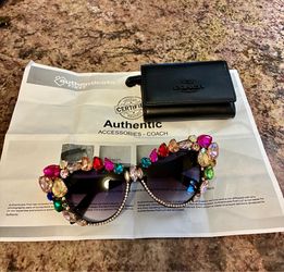 Authenticated Coach Black Leather Wallet FREE SUNGLASSES