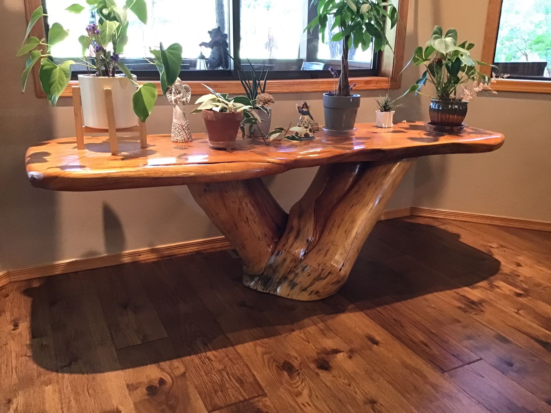 Custom Made Occasional Table Crafted By Local White Mountain Artist