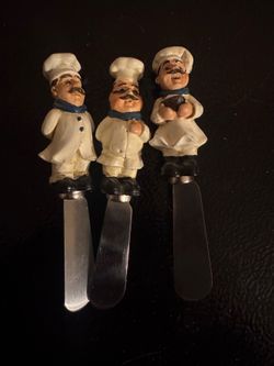 Used Chef Spreaders butter, cheese, jam  set of 3