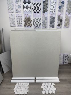 Large Format Light Gray Porcelain Floor Tiles 48x48