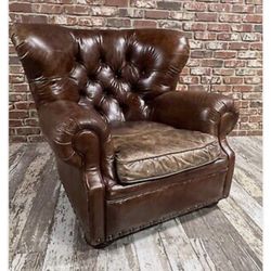 High End RESTORATION HARDWARE CHURCHILLGenuine Leather  