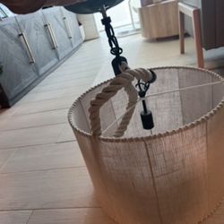 RH  Pendant Light Natural Fiber Beige 