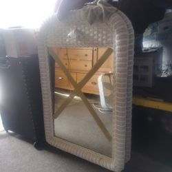 2 Matching wicker mirrors