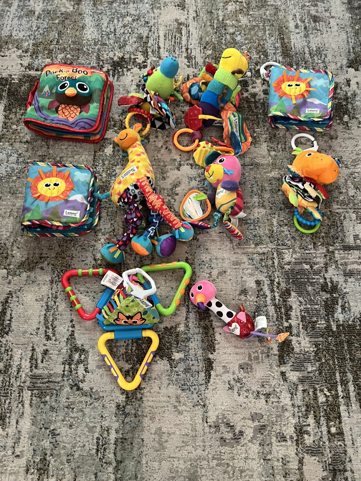 Collection of LAMAZE Baby Toy Sensory Lot of Ten.