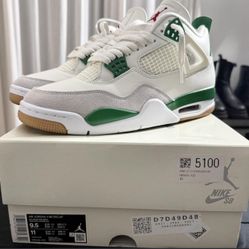 Jordan 4 Nike SB Pine Green
