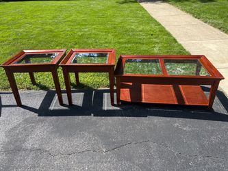 3 piece coffee table and end tables