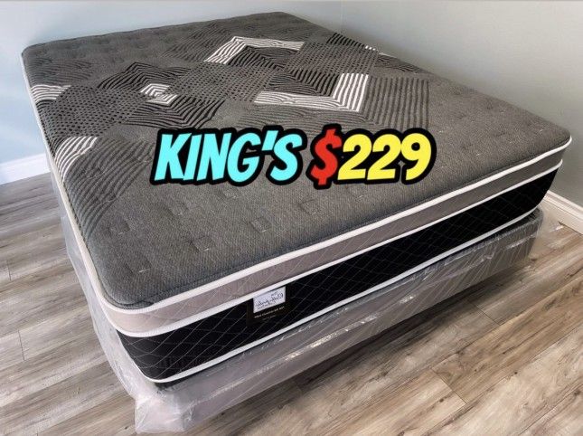 King Oasis Thermal Comfort Europillow Top 12inch Matres!!