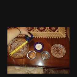 Set of five ashtrays, various sizes