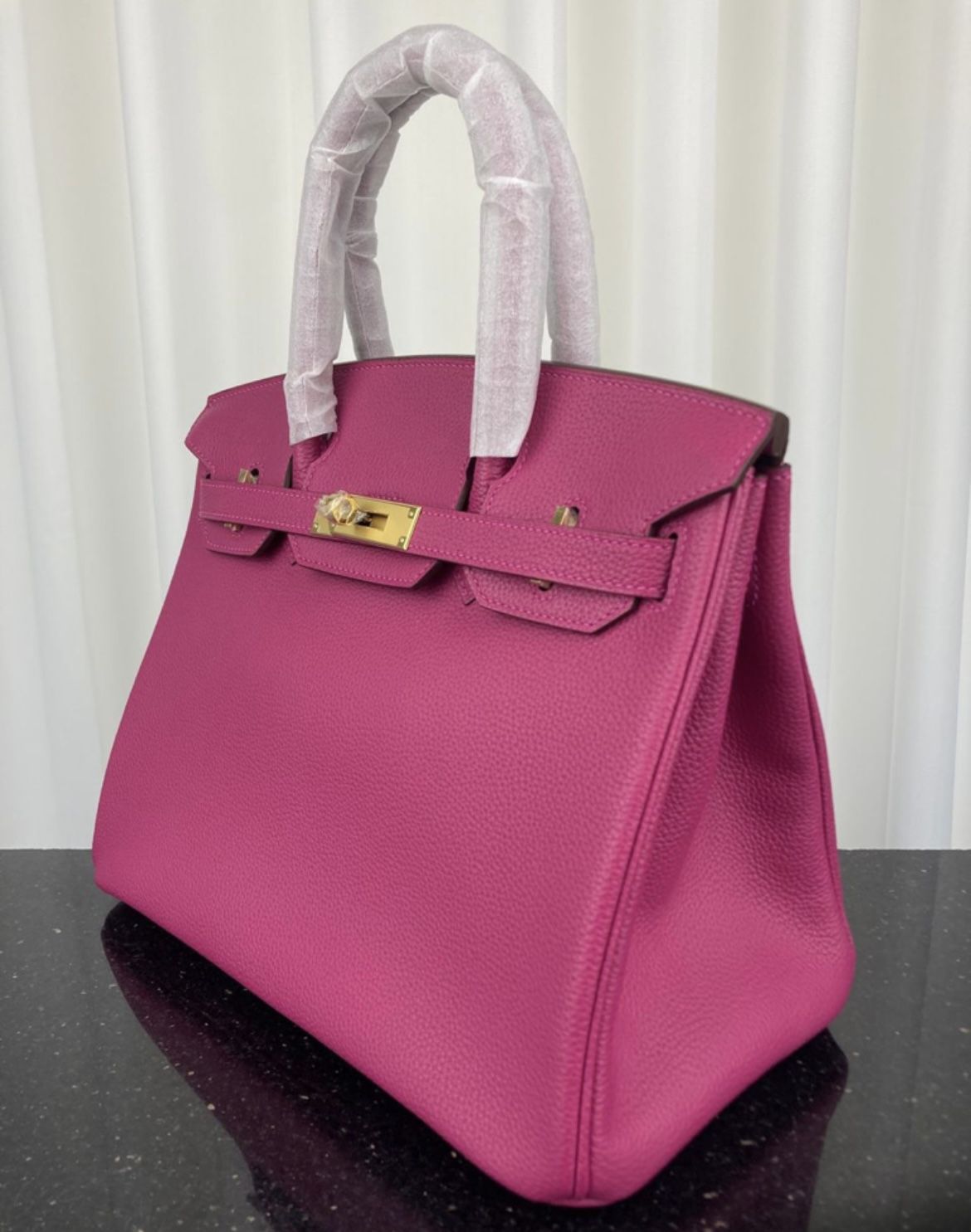 HERMES Togo BIRKIN 30 Rose Pourpre