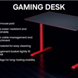 Arozzi Arena Leggero Gaming Desk Mat Custom Monitor Mount Cable Management Cut Outs Under The Desk Cable Management Netting - Red