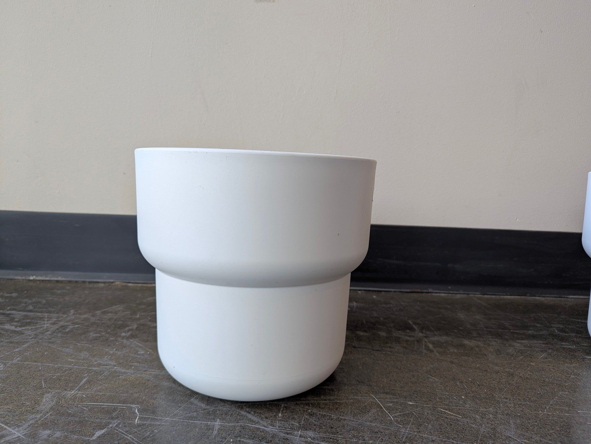 Modern Two-Tiered White Planter