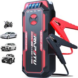 Portable Car Jump Starter, 2500A Peak Battery Jumper Starter Portable, Jump Box for Car Battery, 12V Portable Jump Starter for 8.0L Gas & 7.0L Diesel 