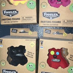 Fuggler Farting Figures Lot of 4 Complete Set - Series 1 - Motion Activated
