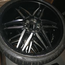 Black And Chrome Rims 20inch