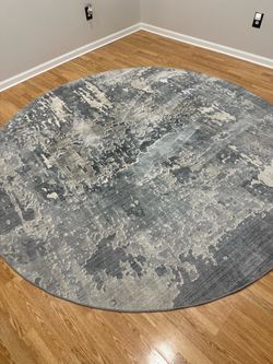 Laziza turkey rug,silver color ,8*8 round