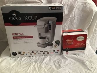 NEW Keurg Mini Plus Personal Brewer + English Breakfast Tea