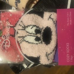 Minnie Mouse Socks Kids Size5-6 1/2 New 1 Pair