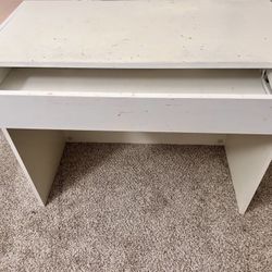 White Desk With 1 Long Drawer