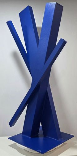 Sculpture "Blue Croos-Lines 2095"