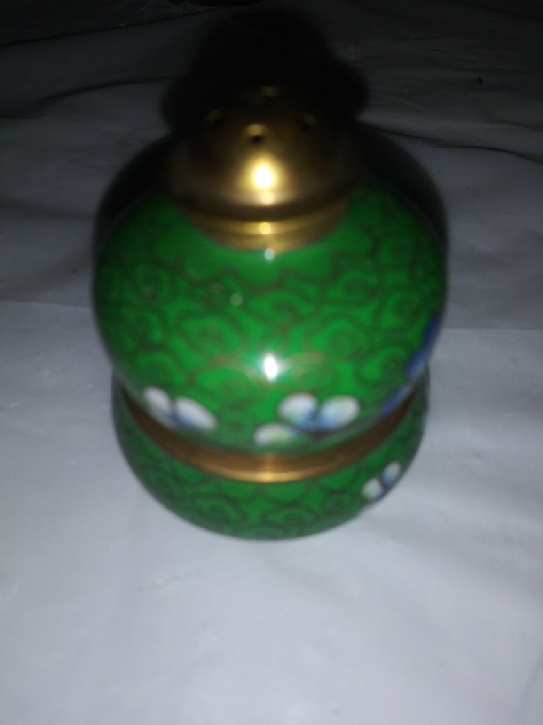 2 piece Stackable Cloissonet Salt & Pepper Cellers