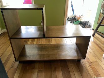 Nice wooden rolling shelf