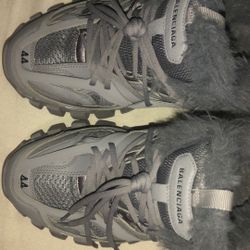 Balenciaga Track Gray Fake Fur