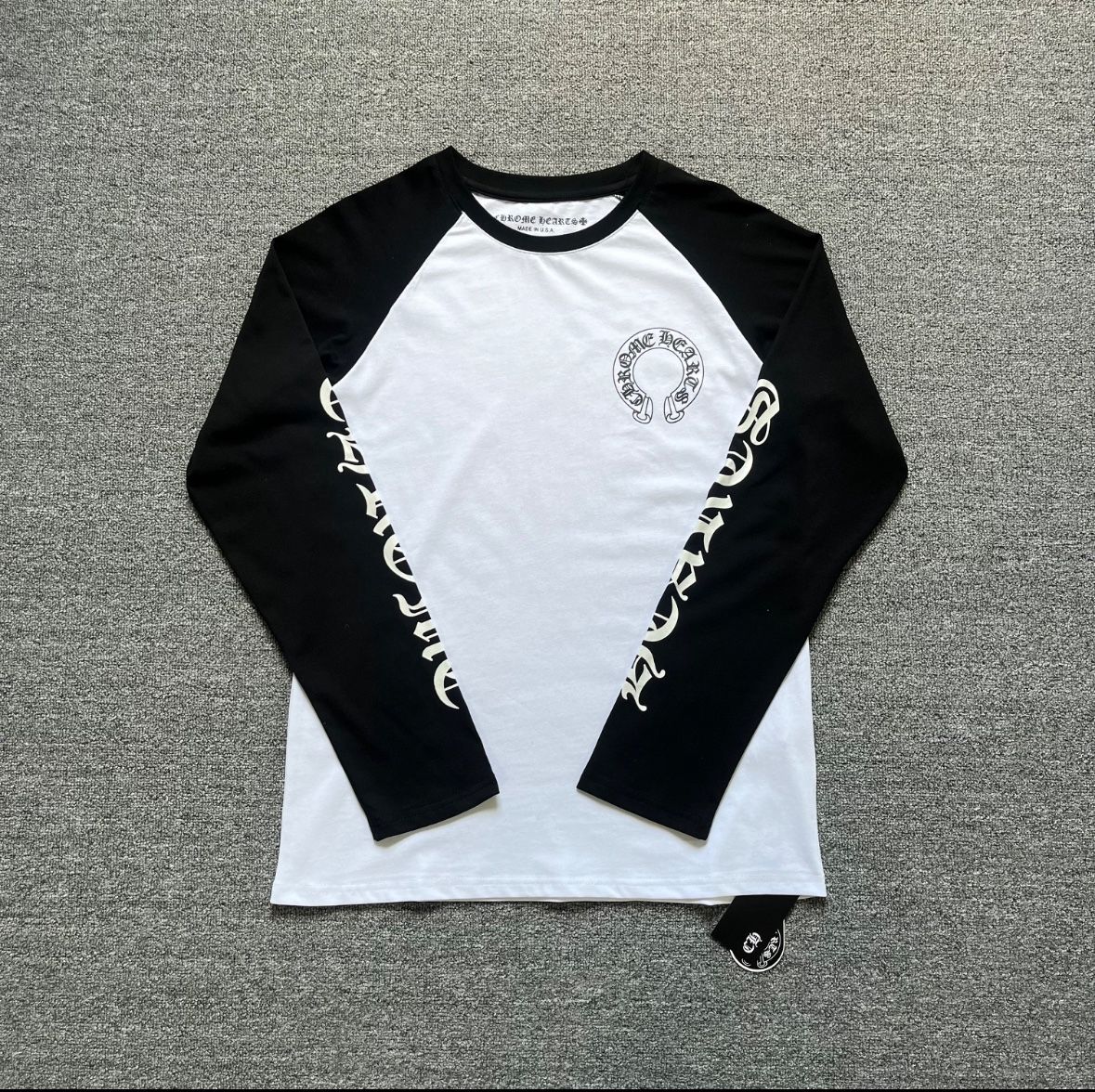 Chrome hearts white and black long sleeve shirt 