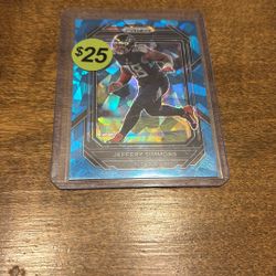 Tennessee Titans Jeffrey Simmons Teal Ice Parallel /99…2022 Panini Prizm Football 