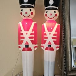 Vintage Christmas toy soldiers (lights).  $15 for both.