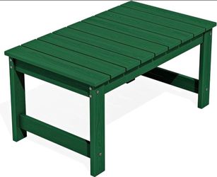 Outdoor/Indoor Coffee Table with Umbrella Hole, Green