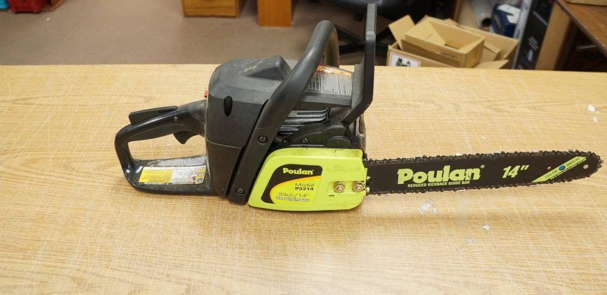 Poulan P3314 14-Inch 33cc 2-Cycle Gas-Powered Chain Saw for Sale in ...