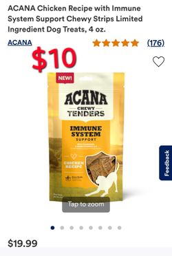 ACANA Chewy Tenders Chicken Recipe Dog Treats 4oz