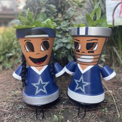 Cowboys Garden Flower Pot