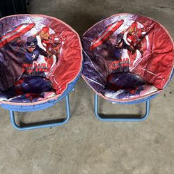 pair of marvel captain america civil war toddler folding chairs