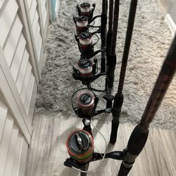 6 Penn Fierce Fishing Poles 4 Brand New 2 Slightly Used Size 4000