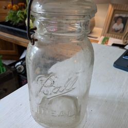Antique Ball Glass Top Jars-9