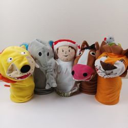 Ikea Hand Puppet Lot of 5 puppets Lion Horse Circus