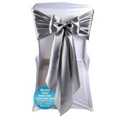 Grey Chair Sashes Satin 
