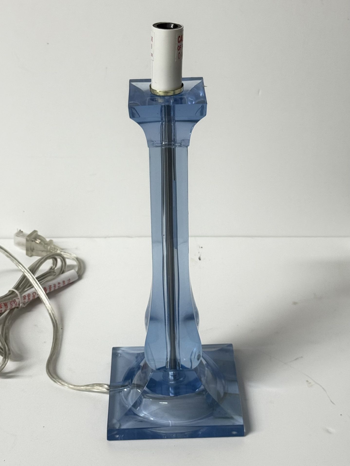 Blue Acrylic Bedside Size Modern Lamp