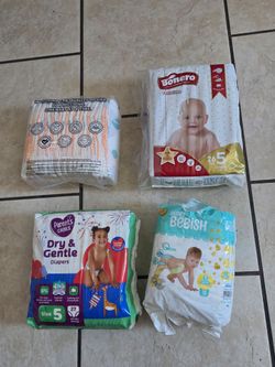 Size 5 Baby Diapers Bundle – 4 Packs