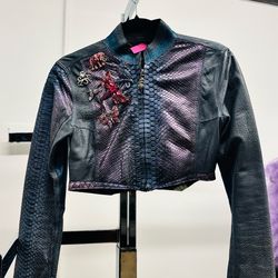 Croc Jacket Cropped (Women) Anton Leathers