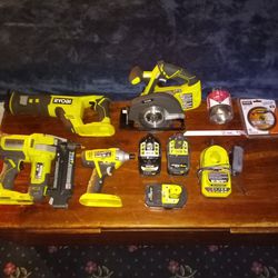 Ryobi 18v One + Power Tools,With Some New Extras 