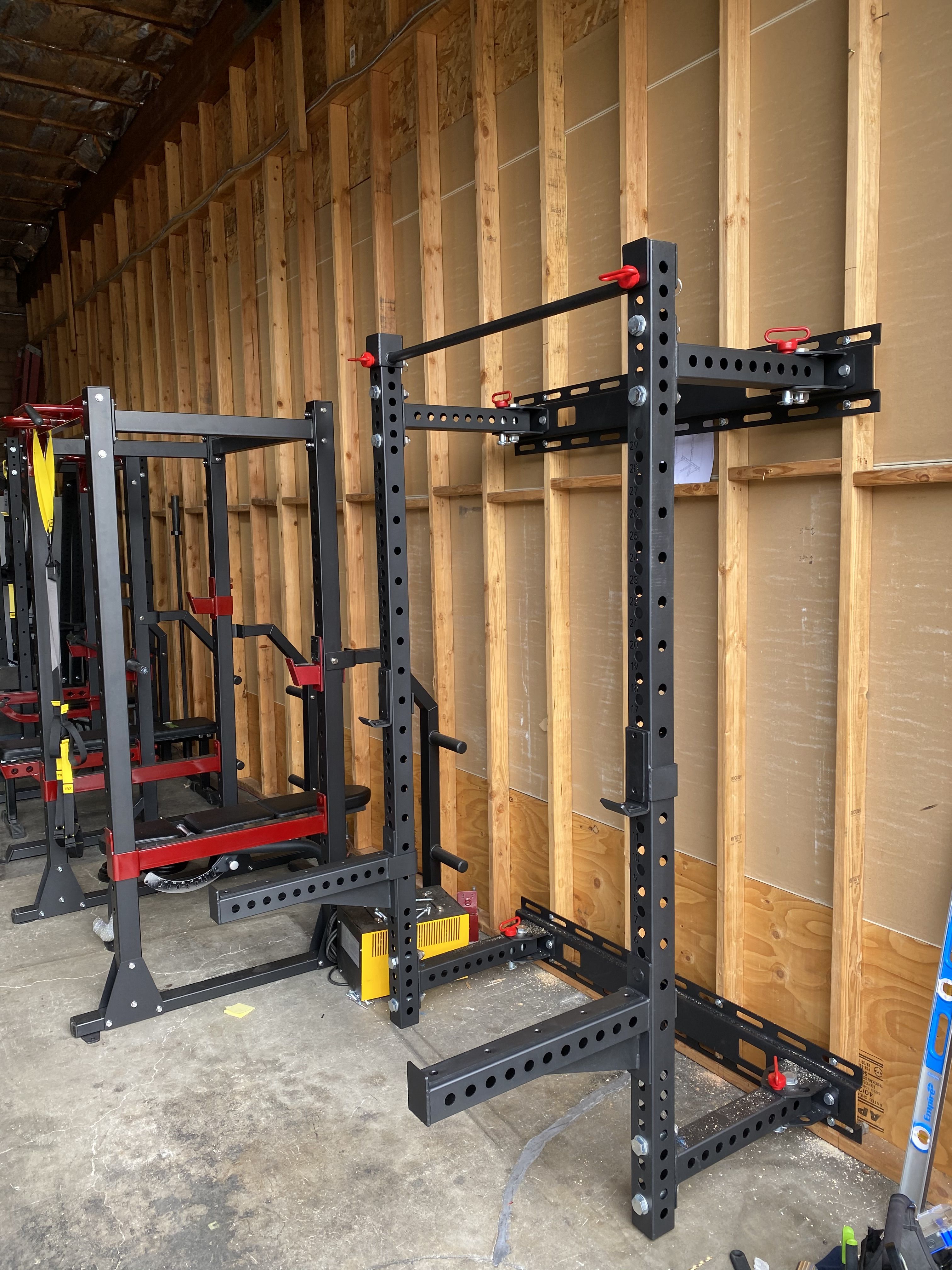 Monterey fitness- Squat Rack-Wall Mounted Foldable Half Rack* Available-Brandname screaming deals* Originally $1,459.99